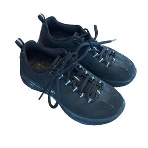 Skechers Black Air Cooled Arch Fit Lace Up‎ Chunky Sneakers Shoes Women's Sz 6.5